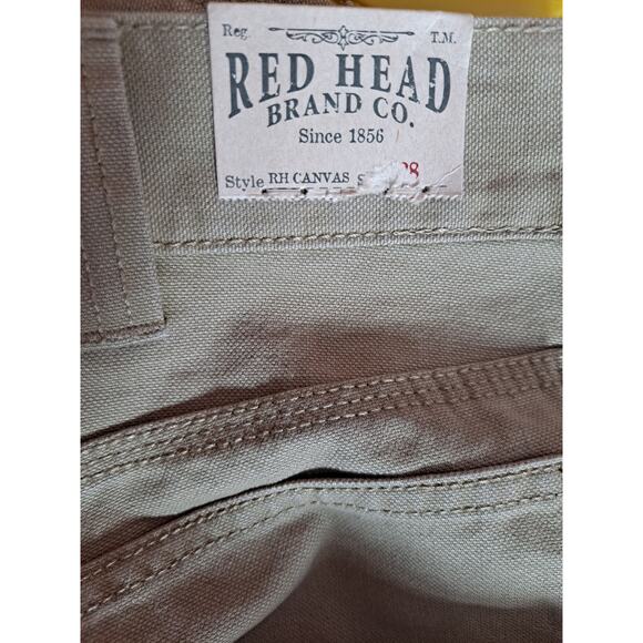 NWT Red Head Brand Co Men's Beige RH Canvas Cargo Shorts Size 38 - Picture 3 of 5
